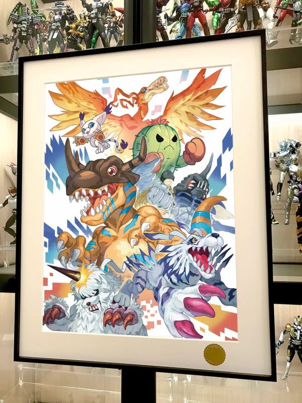 【海外代購】星空 《數碼寶貝成熟期》天使獸加魯魯獸暴龍獸裝飾畫 