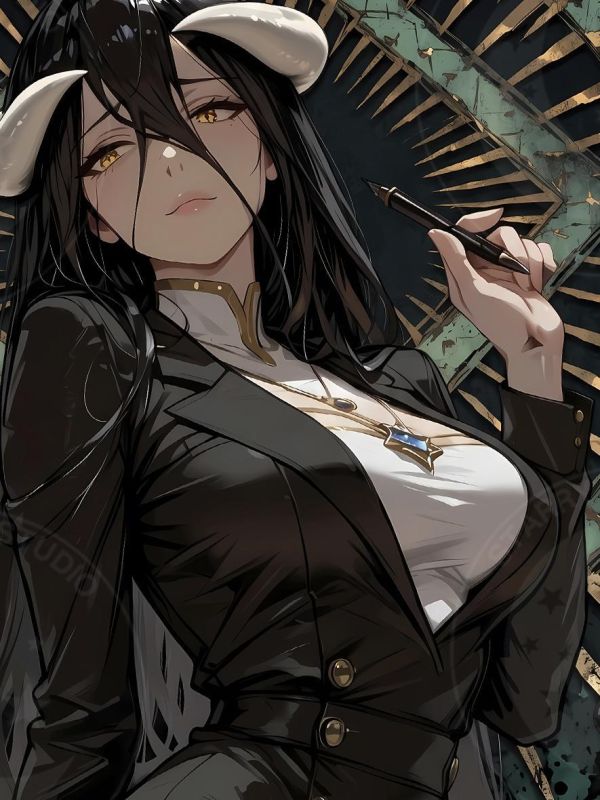 【海外代購】星空 《秘書雅兒貝德》骨王OVERLORD安茲·烏爾·恭正妃夏提雅迪米烏哥斯動漫裝飾畫 