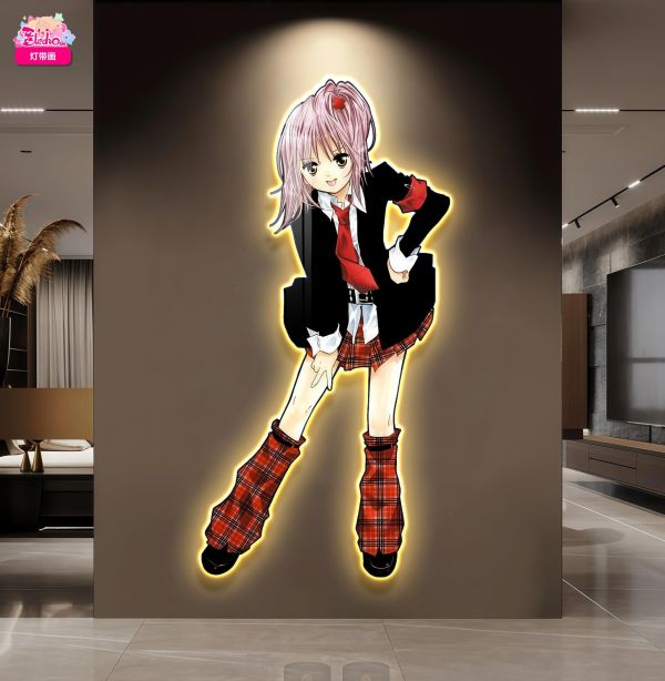 【海外代購】阿喵畫社 守護甜心 日奈森亞夢 1比1復刻臥室玄關超長燈帶畫 