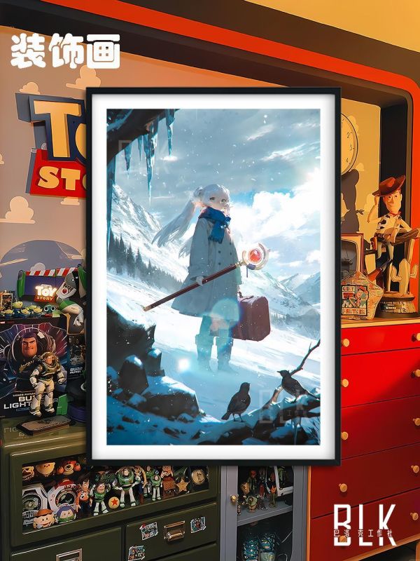 【海外代購】巴洛克 《雪地芙莉蓮》Himmel葬送的芙莉蓮Frieren菲倫動漫裝飾畫冰箱貼 