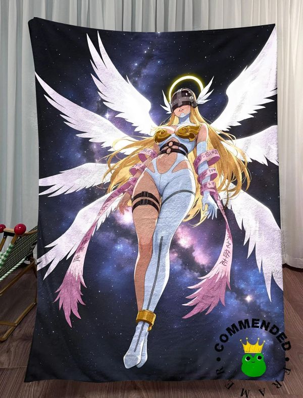 【海外代購】皇呱 《白妙武裝聖天女》數碼暴龍裝飾畫 午睡毯  地毯 