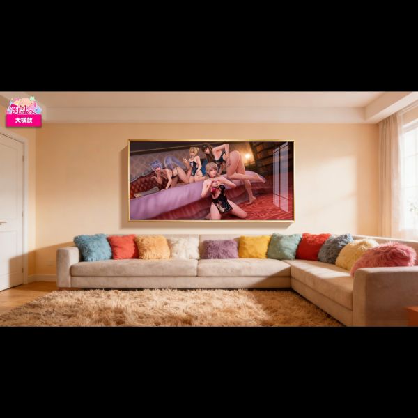 【海外代購】阿喵畫社 酒紅綺夢 死或生姊妹花 8k主題高清裝飾畫 午睡毛毯  床頭地墊  滑鼠墊 冰箱貼 