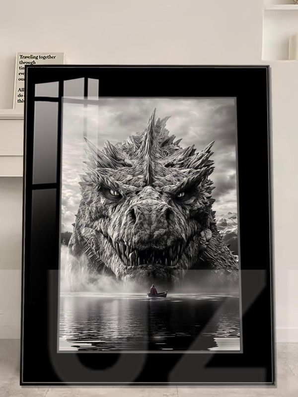 【海外代購】橘子 哥斯拉：湖影裝飾畫 哥吉拉 
