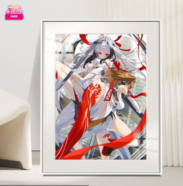 【海外代購】阿喵畫社 葉瞬光 戰鬥姿態 展館級8k超清精裱畫 午睡毛毯 牆面掛毯 床頭地墊 冰箱貼 