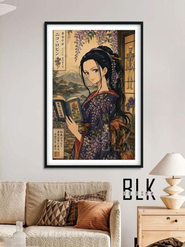 【海外代購】巴洛克 《和服羅賓》海賊王裝飾畫冰箱貼 