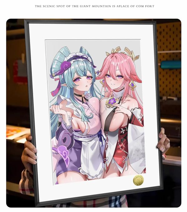 【海外代購】皇呱《瑞希神子傲人身材》原神夢見月瑞希裝飾畫 午睡毯 地毯 