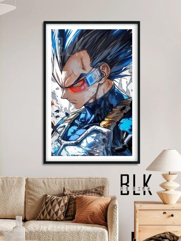 【海外代購】巴洛克《戰鬥貝吉塔》七龍珠裝飾畫冰箱貼 