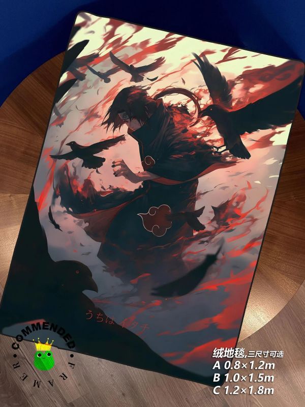 【海外代購】皇呱《烏鴉鼬神》火影忍者宇智波鼬烏鴉鼬神裝飾畫 午睡毯 地毯 