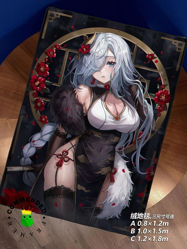 【海外代購】皇呱 《豐腴小姨媽》原神璃月申鶴裝飾畫 午睡毯 地毯 