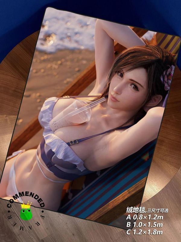 【海外代購】皇呱 《泳裝愛麗絲》最終幻想Ⅶ裝飾畫 午睡毯 地毯 