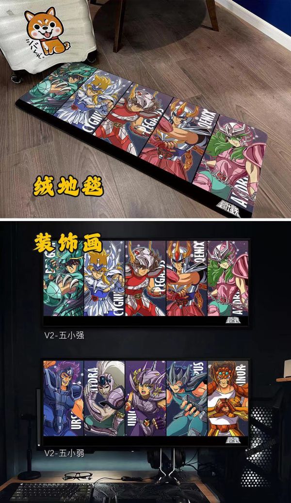 【海外代購】千鳥社《青銅五小強 第二彈》聖鬥士星矢青銅五小強一輝紫龍地毯裝飾畫 