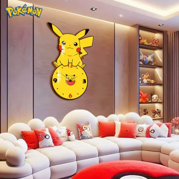 【海外代購】阿喵畫社 皮卡丘 寶可夢超清 鐘錶畫 裝飾畫 