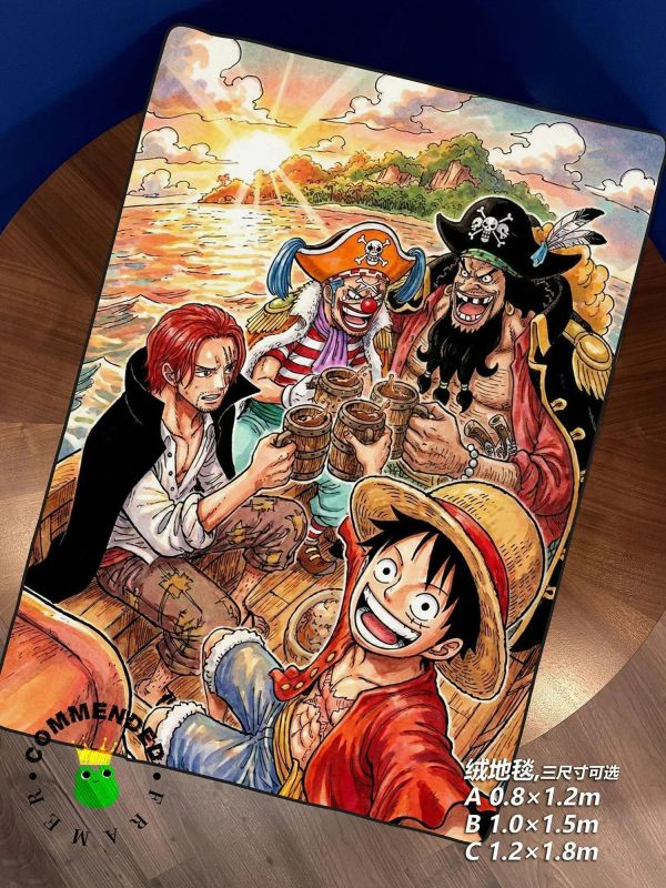 【海外代購】皇呱 《四皇碰杯》海賊王裝飾畫 午睡毯 地毯 