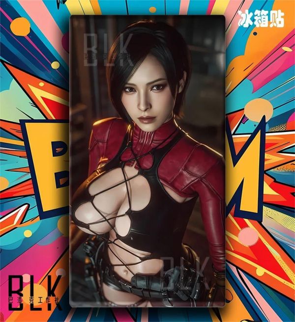 【海外代購】巴洛克《網衣艾達王》生化危機9里昂裝飾畫冰箱貼 