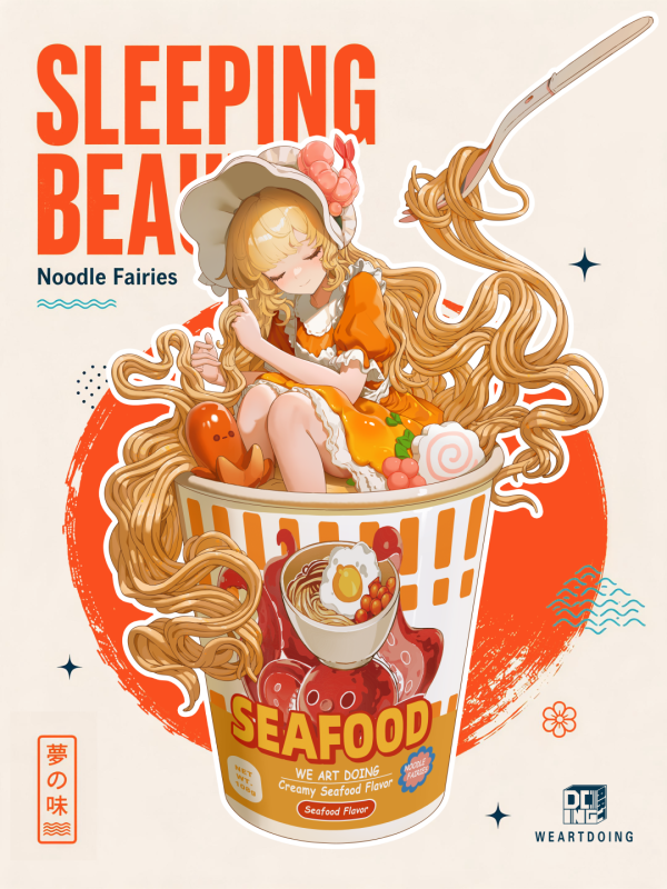 【預定】WeArtDoing WAD 杯麵女孩-海鮮濃湯 & 炒麵女孩-經典醬汁 Noodle Fairies-Seafood Flavor & Original Sauce 