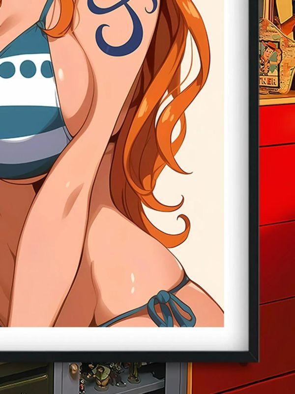 【海外代購】巴洛克《微笑娜美》海賊王裝飾畫冰箱貼 