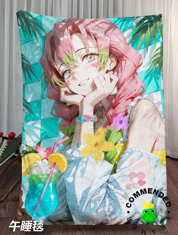 【海外代購】皇呱 《夏日冰飲蜜璃》鬼滅之刃戀柱裝飾畫 午睡毯  地毯 