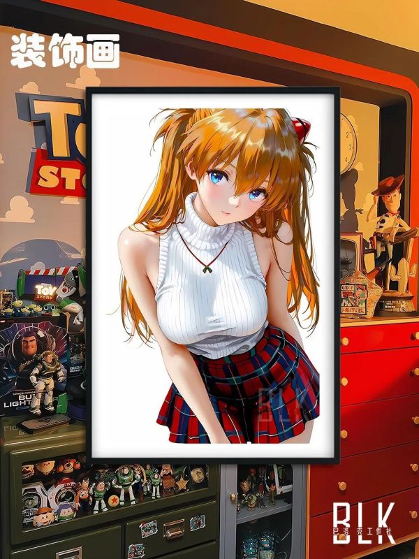 【海外代購】巴洛克 《百褶裙明日香》Asuka新世紀福音戰士裝飾畫冰箱貼 