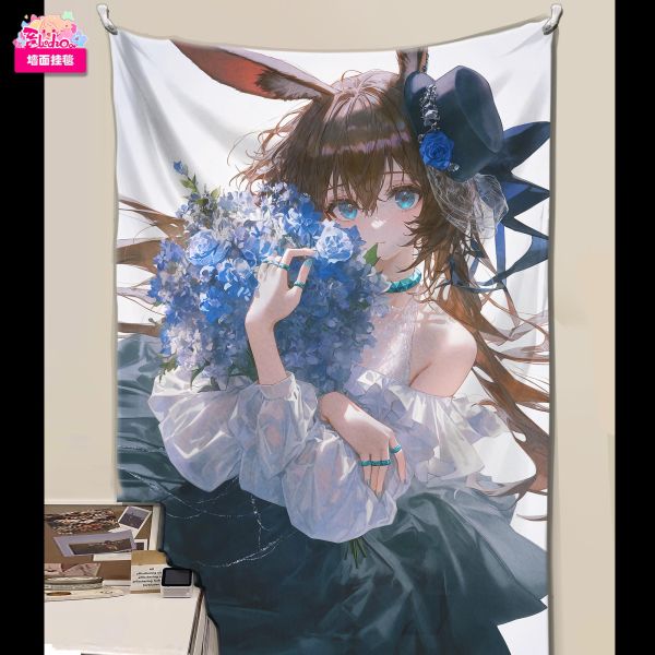 【海外代購】阿喵畫社 明日方舟 阿米婭 展館級8k超清精裱畫 午睡毛毯 牆面掛毯 床頭地墊 冰箱貼 