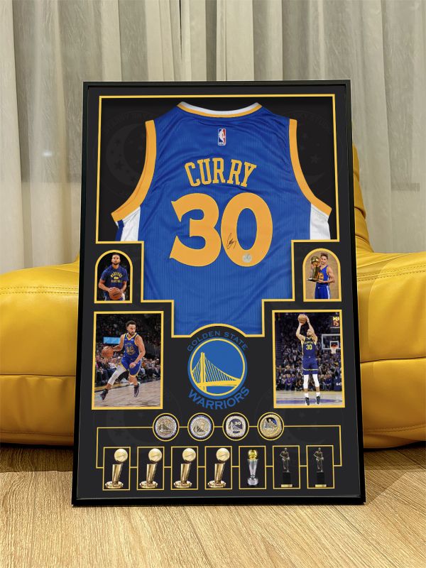 【海外代購】星空 《庫裡球衣版畫》史蒂芬·庫裡curry萌神三分王nba金州勇士裝飾畫 