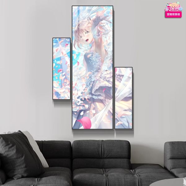 【海外代購】阿喵畫社 fate 花海 婚紗沖田總司三宮格背景牆 新品超清三宮格背景牆 