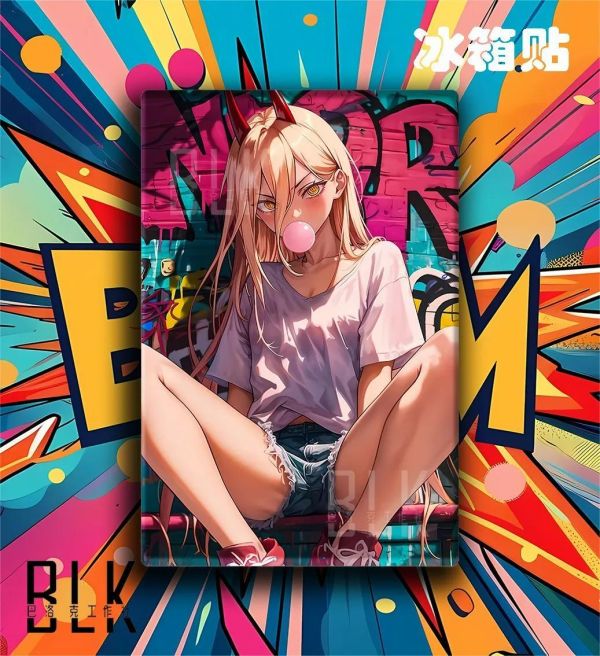 【海外代購】巴洛克 《街頭帕瓦》電鋸人血之魔人裝飾畫冰箱貼 