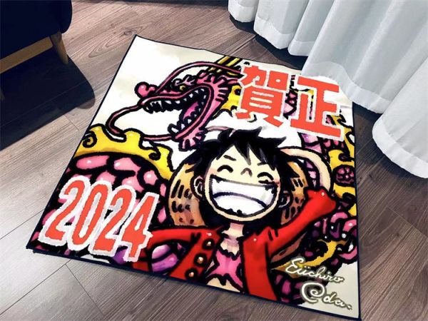 【海外代購】千鳥社 龍年新年路飛尾田簽名書房臥室地毯 