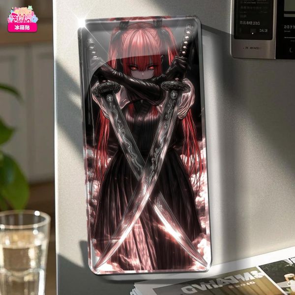 【海外代購】阿喵畫社 RED BLADE焰魂少女大豎款 大豎新品8k主題高清裝飾畫 地墊  冰箱貼 