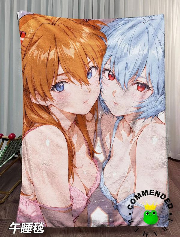 【海外代購】皇呱《睡衣明日香綾波麗》性感睡衣裝飾畫 午睡毯 地毯 