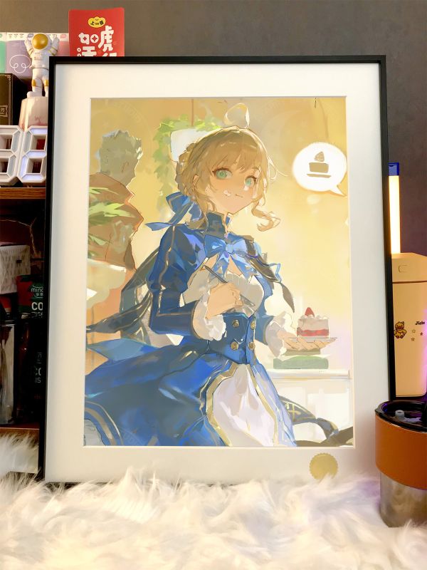 【海外代購】星空《蛋糕saber》阿爾托莉雅潘德拉貢Fate/stay night吾王亞瑟王動畫二次元裝飾畫 