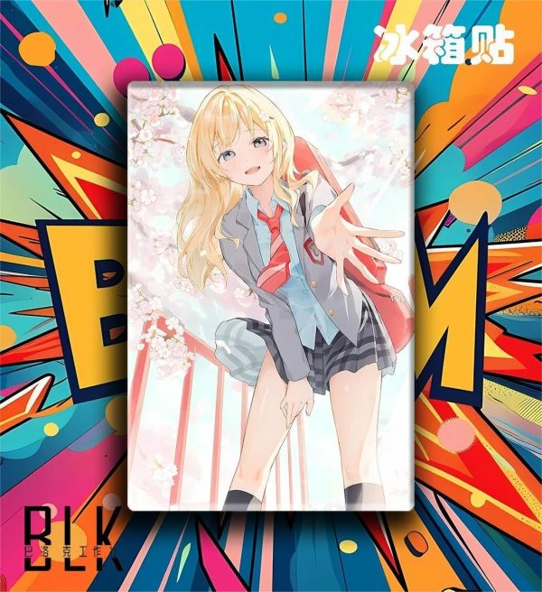 【海外代購】巴洛克 《櫻花宮園薰》四月是你的謊言裝飾畫冰箱貼 
