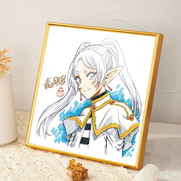 【海外代購】千鳥社 《芙莉蓮 青山剛昌 籤繪擺台》 葬送的芙莉蓮柯南青山剛昌簽名裝飾畫擺台 