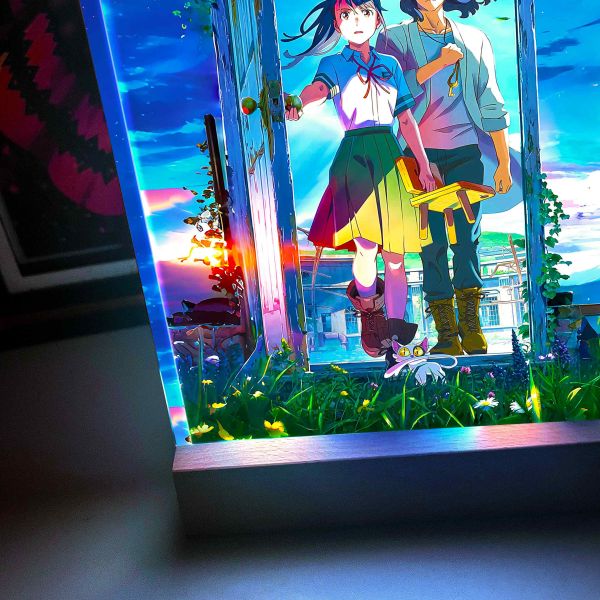 【海外代購】阿喵畫社 鈴芽之旅發光特效磚 大號1.9cm特效發光手辦架展示磚 