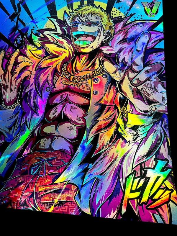 【海外代購】千鳥社《明哥鐳射》海賊王潮流炫彩鐳射裝飾畫 