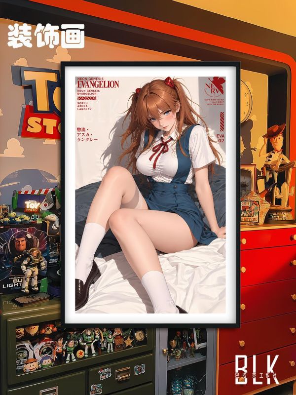 【海外代購】巴洛克 《校服香香》戰士客廳掛畫版畫動漫裝飾畫冰箱貼 