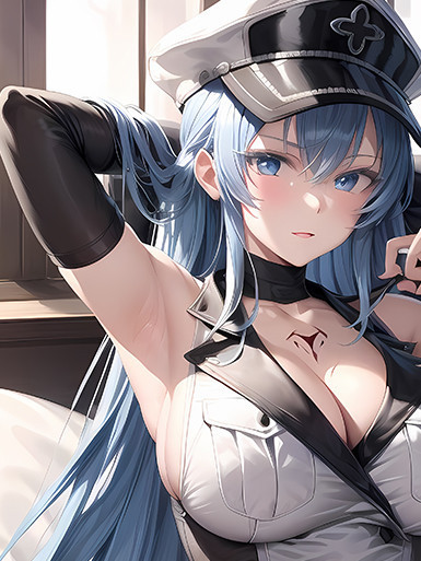 【海外代購】巴洛克 《艾斯德斯》斬！赤紅之瞳Esdese將軍遊戲動漫裝飾畫 