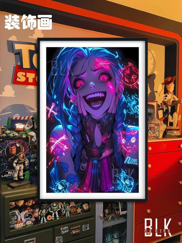 【海外代購】巴洛克 《驚喜金克斯》英雄聯盟LOL裝飾畫冰箱貼 