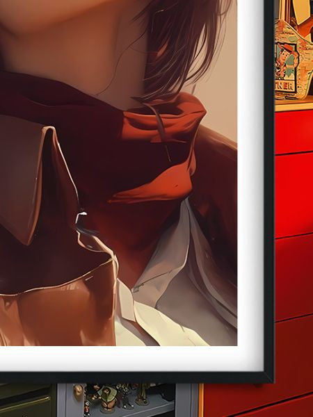 【海外代購】巴洛克 《三笠》進擊的巨人Mikasa艾倫阿爾敏阿克曼動畫裝飾畫冰箱貼 