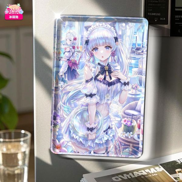 【海外代購】阿喵畫社 女僕 神裡綾華臻彩款 原神新品12K主題超清裝飾畫 床頭地墊 冰箱貼 