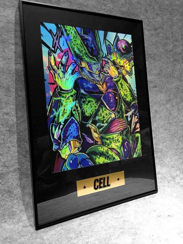 【海外代購】千鳥社 《沙魯鐳射》 七龍珠沙魯人造人孫悟空貝吉塔潮流炫彩鐳射裝飾畫 