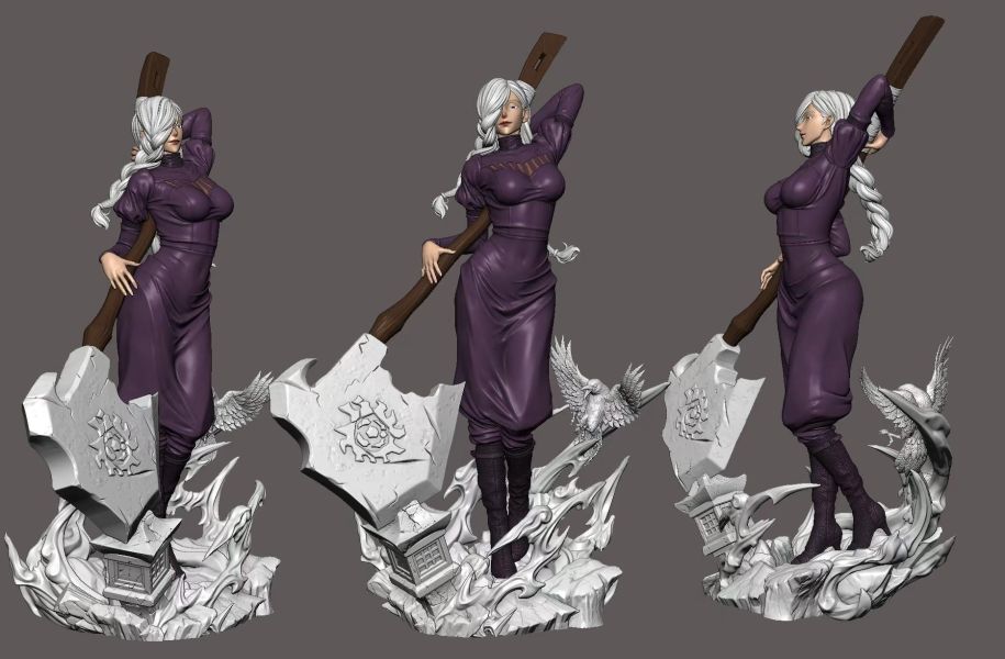 【預定】YQY 白髮斧頭女 