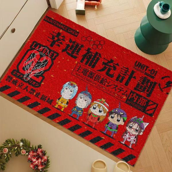 【海外代購】千鳥社 《EVA圈絲入戶地墊》EVA新世紀福音戰士圈絲入戶墊明日香綾波麗新年大門地毯 