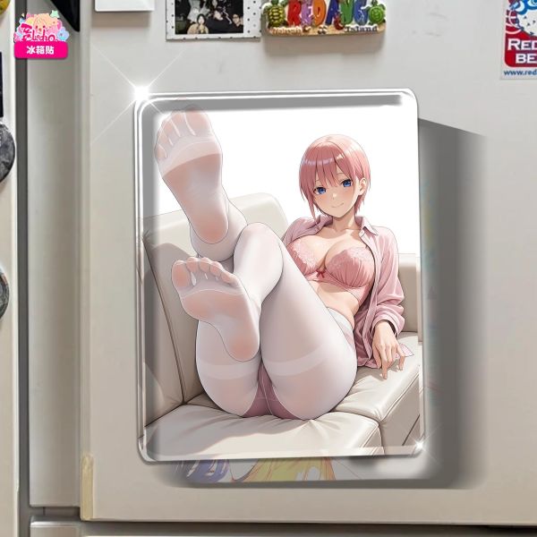 【海外代購】阿喵畫社 動漫冰箱貼第八十五彈五等分新娘白絲系列 高透壓克力磁吸冰箱貼 