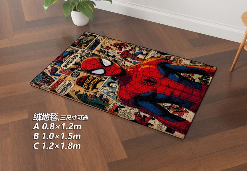 【海外代購】千鳥社 《蜘蛛人漫畫風格》 蜘蛛人漫威spiderman美漫午睡毯地毯裝飾畫 