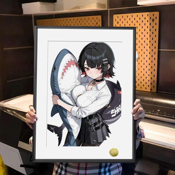 【海外代購】皇呱 《可愛萌妹艾蓮‧喬第二彈》 絕區零鯊魚女僕可愛萌妹艾蓮‧喬週邊裝飾畫 午睡毯 地毯 