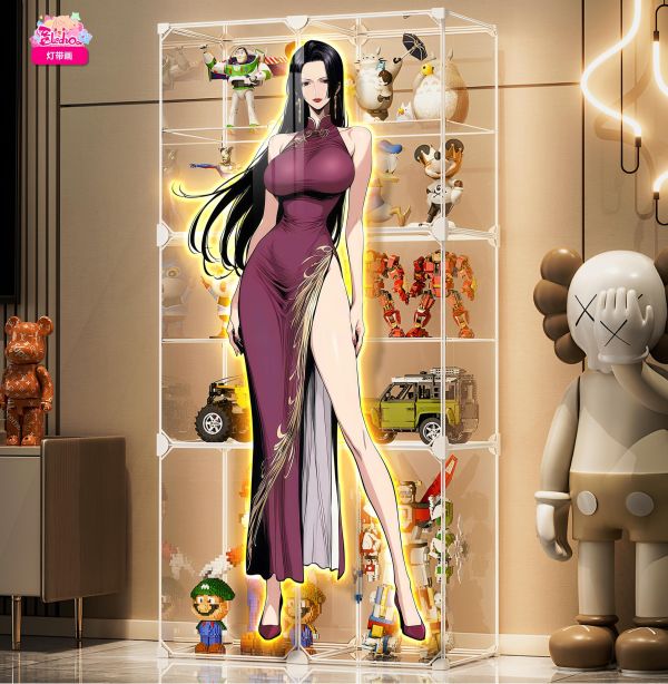 【海外代購】阿喵畫社 旗袍女帝 1比1臥室玄關超長燈帶畫 