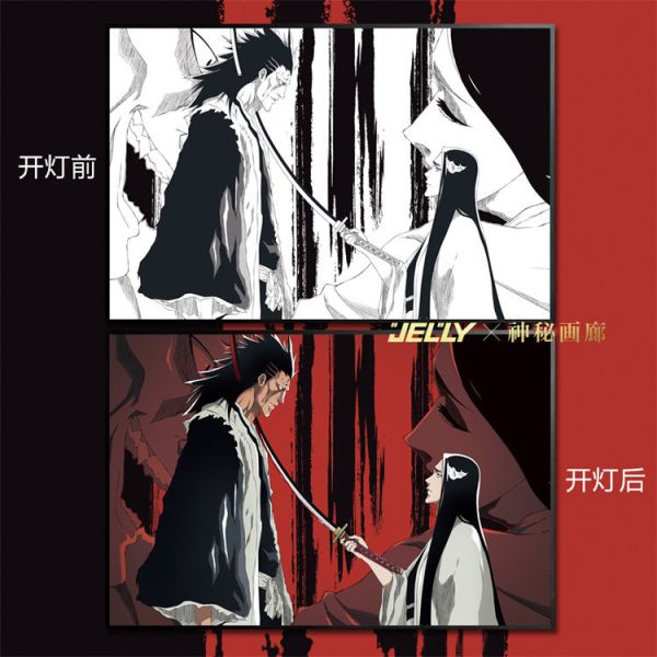 【海外代購】神秘畫廊 更木劍八 卯之花烈 黑科技光導透光畫 