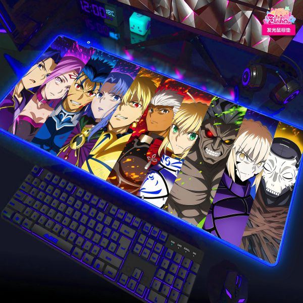 【海外代購】阿喵畫社 Fate英靈團 主題裝飾氛圍感發光燈帶裝飾畫 發光滑鼠墊 床頭地墊 