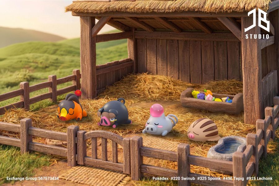 【預定】精寶JB 四隻小豬 寶可夢 生態系列 