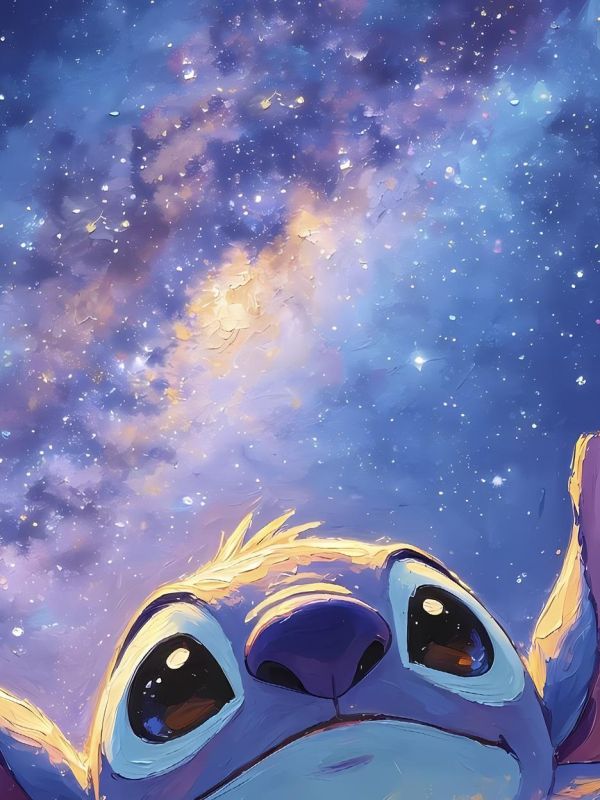 【海外代購】星空 《仰望史迪仔》史迪奇星際寶貝Stitch史迪奇布吉布動漫裝飾畫 